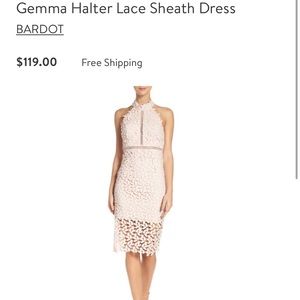 Bardot high-neck midi dress